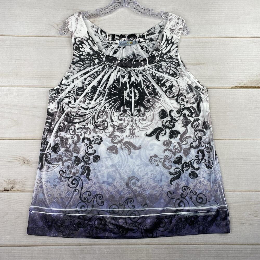 Unity World Wear Top XL Sleeveless Sublimation Ombre Y2K Retro Artsy Fairy Goth